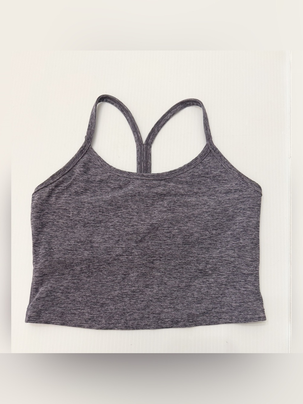 Beyond Yoga - Spacedye Slim Racerback Cropped Tank Purple Grey